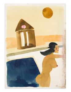 PERRONI MARCO 1970,Donna che esce di piscina,1994,Borromeo Studio d'Arte IT 2022-11-07