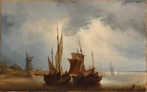 PERROT Ferdinand 1808-1841,Voiliers en bord de mer,Millon & Associés FR 2020-07-01