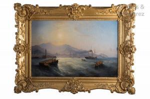 PERROT Ferdinand 1808-1841,Vue du port de Gênes,1828,Gros-Delettrez FR 2020-10-30
