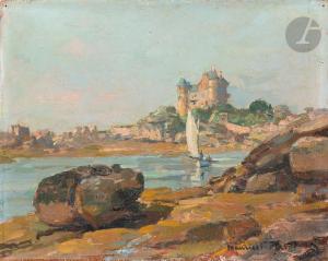 PERROT Maurice F. 1872-1935,Île de Costaérès, le château,Ader FR 2024-02-16