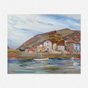 PERRY Clara Greenleaf,Fishing Village, Pasajes, Spain,Rago Arts and Auction Center 2021-11-11