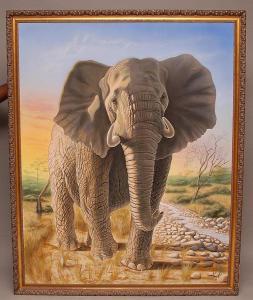 PERRY Farwell,Elephant in Landscape,Hood Bill & Sons US 2014-10-21