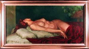 PERRY John Daniel 1845,Reclining Nude,1970,Ro Gallery US 2008-02-07