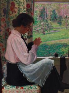 PERRY Lilla Cabot 1848-1933,Marie at the Window, Hancock, New Hampshire,Skinner US 2023-09-19