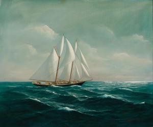 PERRY Robert Lee 1909-1919,Gloucester Banks Fishing Schooner, Columbia,Barridoff Auctions 2022-08-20