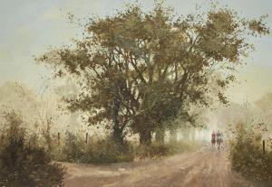 PERRY Roy 1935-1993,Dorset Lane with a Hunt in the background,Rosebery's GB 2022-10-12