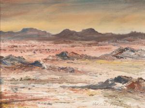 PERRY Wykeham 1936,Arid Landscape,1973,Mossgreen AU 2017-10-12
