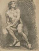 PERSEVAL MICHEL NICOLAS 1745-1837,Académie d'homme nu assis, vu de face,Christie's GB 2010-09-29