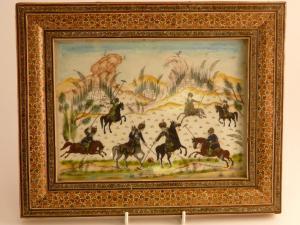 PERSIAN SCHOOL,Polo Players and Buildings in a Hilly Landscape,Chilcotts GB 2010-12-11