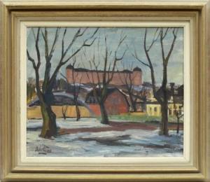 PERSSON Oskar 1912-1980,Uppsala slott,Uppsala Auction SE 2016-03-15