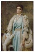 PERUGINI Charles Edward 1839-1918,Portrait of a Lady in an Aquamarine Dress,Christie's GB 2019-10-28