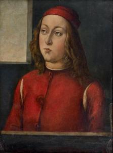 PERUGINO Pietro 1445-1523,Portrait de jeune homme en habit Renaissance dans ,Ferri FR 2013-12-04