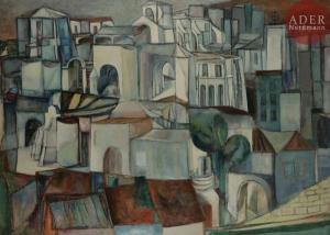 PESCADÈRE Georges Henri 1915-2003,La Ville haute,1951,Ader FR 2018-01-24