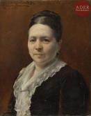 PESCADOR SALDANA Félix 1836,Portrait en buste de Madame Luisa Raffin,1885,Ader FR 2018-03-06