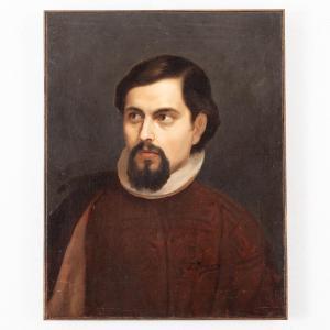 PESCHIERA Federico 1814-1854,Ritratto virile con veste rossa,Wannenes Art Auctions IT 2023-12-11