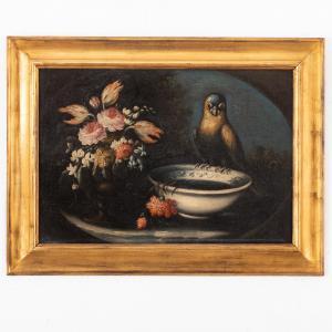 PESCI Giuseppe,Natura morta con fiori e gallina Natura morta con ,Wannenes Art Auctions 2023-12-11