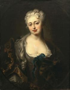 PESNE Antoine 1683-1757,Gräfin Maria Magdalena von Dönhoff Hüftbild leicht,Neumeister DE 2022-12-07