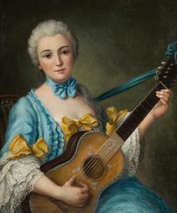 PESNE Antoine 1683-1757,Grająca na gitarze,Sopocki Dom Aukcjny PL 2025-03-19