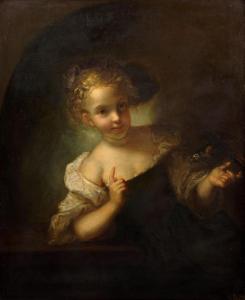 PESNE Antoine 1683-1757,Portrait de jeune fille au perroque,Artcurial | Briest - Poulain - F. Tajan 2024-02-06
