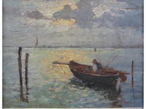 PESSINA Giuseppe 1893-1967,Barca con pescatore,Sesart's IT 2020-07-31