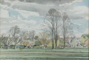 PETER Iden 1945-2012,Scene in an English park - English park scene with,Ewbank Auctions 2021-03-25