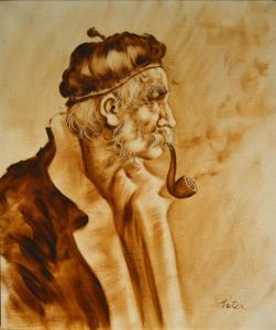 PETER 1900-1900,Study of an elderly man, in profile,Gilding's GB 2020-01-21