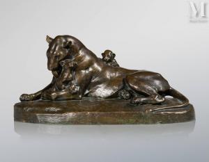 PETER Victor 1840-1918,Lionne et lionceaux,Millon & Associés FR 2024-03-16