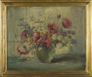 PETERMANN Hedwig 1877-1919,Polne kwiaty w szklanym wazonie,Desa Dom Auckcyjny PL 2023-03-25
