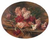 PETERS Anna 1843-1926,Carnations,Stahl DE 2017-09-30