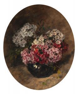 PETERS Anna 1843-1926,Still life of flowers with phlox in a sphere vase,Nagel DE 2023-11-08