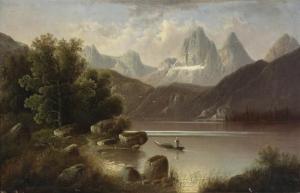PETERS August 1837-1901,Summer on an Alpine Lake,Weschler's US 2014-05-09