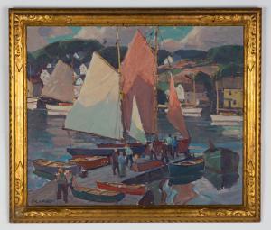 PETERS Carl William 1897-1980,The Red Sail,Cottone US 2024-01-24