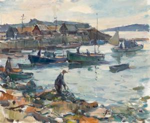 PETERS Carl William 1897-1980,View of a Harbor,William Doyle US 2023-09-12