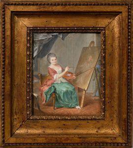 PETERS Jean Antoine 1725-1795,Autoportrait d\’une femme peintre,Osenat FR 2021-12-18