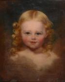 PETERS WILLIAM 1800,Portrait of Mary Foy aged 3 years 1824,Mallams GB 2017-07-05
