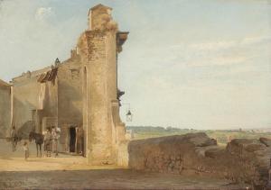 PETERSEN Edvard Frederik 1841-1911,\“Frascati\”. A view of the landscape by Fr,1877,Bruun Rasmussen 2024-02-19