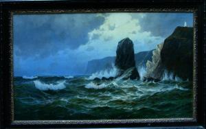 PETERSEN H V 1850-1914,Sea landscape,Deutsch AT 2014-03-25