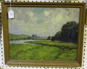 PETERSEN Heinrich 1881-1955,'Schleswig-Holstein' (River Landscape),Tooveys Auction GB 2018-12-28
