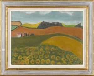 PETERSEN Martin 1870-1943,Landscape with Sunflowers and Distant Cottage,Tooveys Auction 2017-06-14