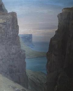 Petersen Sigmund 1904-1975,View from Faroe Islands,1936,Bruun Rasmussen DK 2022-09-08