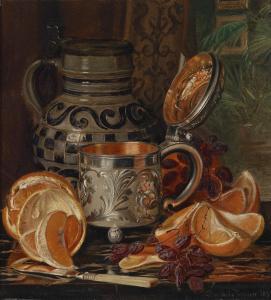 PETERSEN Sophus 1837-1904,Still Life with Oranges,1892,Palais Dorotheum AT 2011-02-15