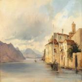 PETERSEN Vilhelm 1851-1931,From Malcesine at Lake Garda,Bruun Rasmussen DK 2014-09-16
