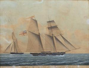 PETERSON Jacob 1774-1854,The Royalist Cutter and Therese Sch R.Y.S in compa,Mallams GB 2021-09-16