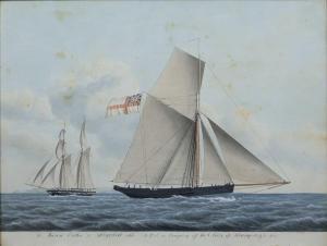 PETERSON Jacob 1774-1854,The Therese Cutter and Royalist Sch : RY.S in Comp,Mallams GB 2021-09-16