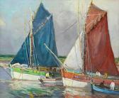 PETERSON Jane 1876-1965,Fishing Boats,Clars Auction Gallery US 2017-11-19