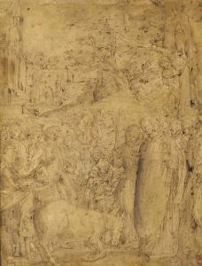 PETERZANO Simone Veneziano 1550-1595,The Miracle of the Mule,Christie's GB 2003-01-22