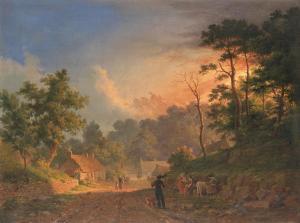 PETHER Abraham 1756-1812,Sunset over a rural landscape,Bonhams GB 2022-07-06