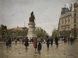 PETILLION Jules 1845-1899,La place de la République,Millon & Associés FR 2021-11-24