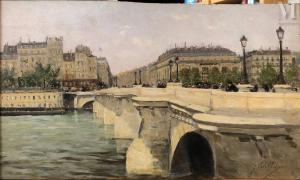 PETILLION Jules 1845-1899,Paris, le Pont Neuf,Millon & Associés FR 2022-06-17