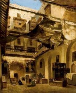 PETIT Antoine Baptiste 1800-1864,Bazar indien au Caire,1849,Mercier & Cie FR 2008-03-16